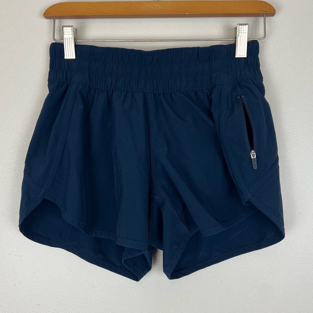 Lululemon Tracker Short V *4" Navy Blue Size 6`